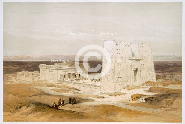 Temple of Edfu, ancient Apollinopolis, Upper Egypt, 19th century. Creator: David Roberts.