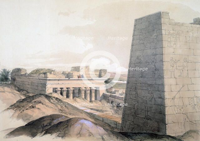 'Temple of Edfu', Egypt, 19th century. Artist: Lord Wharncliffe