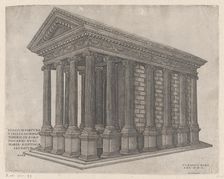 Temple of Fortuna, Rome, 1550., 1550. Creator: Nicolas Beatrizet