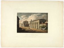 Temple of Fortuna Virilis, plate thirty-four from the Ruins of Rome, published January 1, 1797. Creator: Matthew Dubourg
