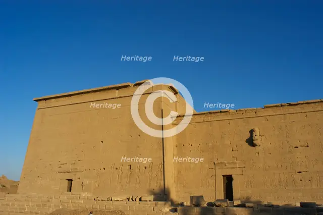 Temple of Hathor - Western side, Dendera, Egypt, 2019.  Creator: LTL.