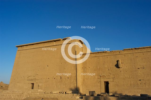 Temple of Hathor - Western side, Dendera, Egypt, 2019.  Creator: LTL.