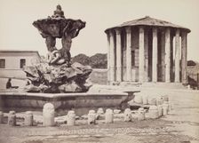 Temple of Hercules Victor and Fountain of the Tritons, late 19th century. Creator: Unknown