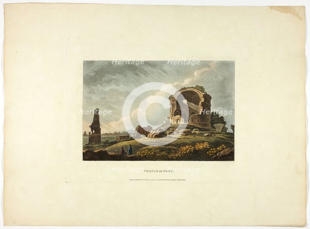 Temple of Hope, plate twenty-four from the Ruins of Rome, published February 1, 1798. Creator: Matthew Dubourg.