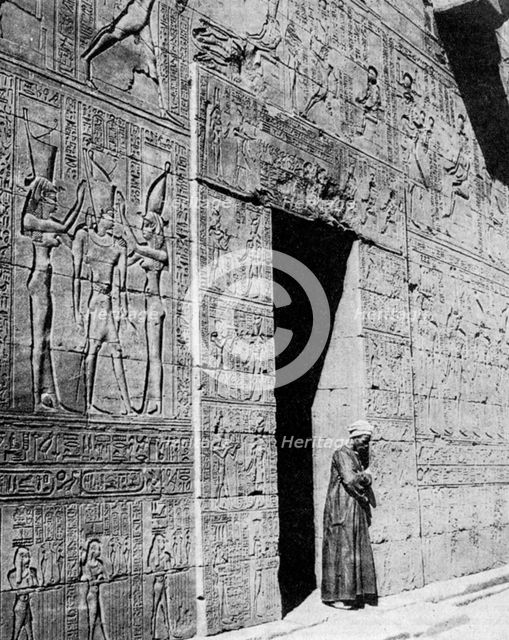 Temple of Horus, Edfou, Egypt, 1935. Artist: Unknown