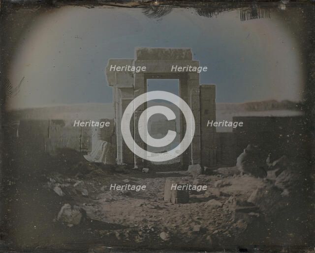 Temple of Horus, Edfu, 1842-44. Creator: Joseph Philibert Girault De Prangey.