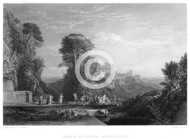 'Temple of Jupiter Panhellenius', 19th century. Artist: E Challis