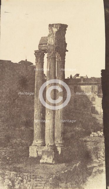 Temple of Jupiter Tonans, Rome, 1850s. Creator: Unknown.