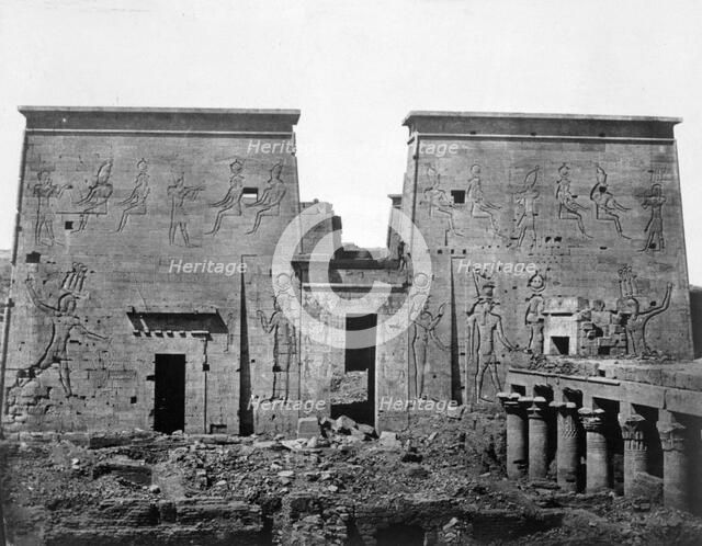 Temple of Philae, Nubia, Egypt, 1852. Artist: Maxime du Camp