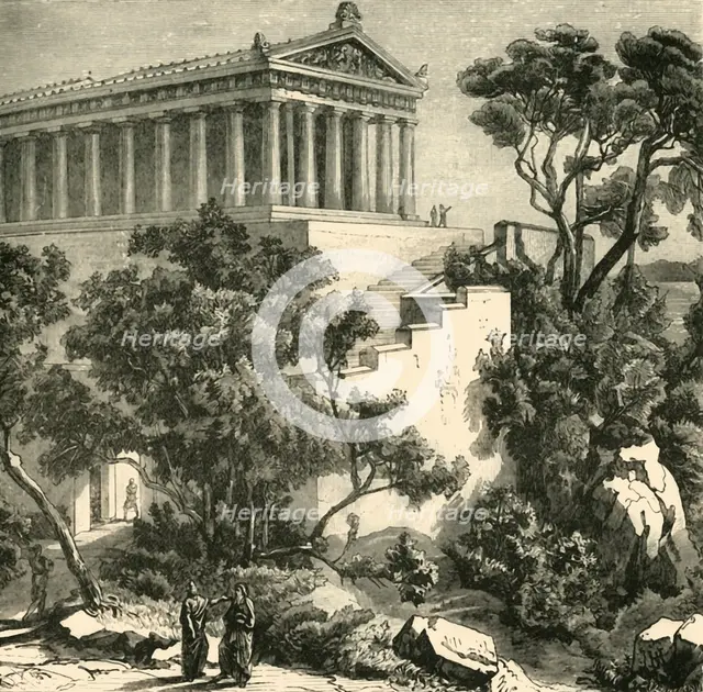 'Temple of Poseidon at Kalauna', 1890.   Creator: Unknown.