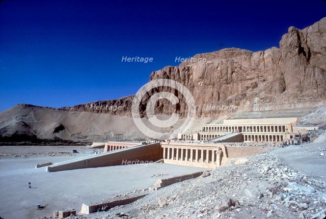 Temple of Queen Hatshepsut, West Bank, Luxor, Egypt, c1470 BC. Artist: Unknown