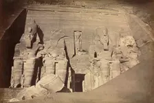 Temple of Ramesses II, Abu Simbel, c. 1860s. Creator: Antonio Beato (British, c. 1825-1903)