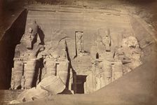 Temple of Ramesses II, Abu Simbel, c. 1860s. Creator: Antonio Beato (British, c. 1825-1903)