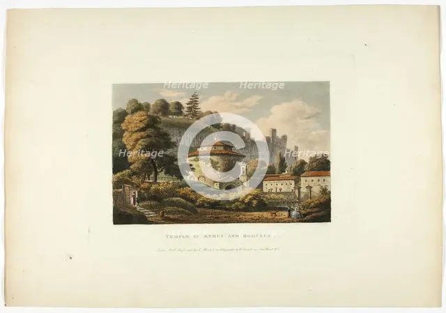 Temple of Remus and Romulus, plate sixteen from the Ruins of Rome, published August 4, 1796. Creator: Matthew Dubourg.