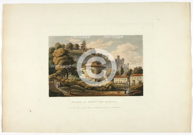 Temple of Remus and Romulus, plate sixteen from the Ruins of Rome, published August 4, 1796. Creator: Matthew Dubourg.