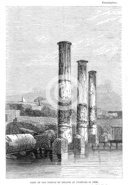Temple of Serapis at Puzzuoli in 1183, Charles Lyell (1853). Creator: Charles Lyell.