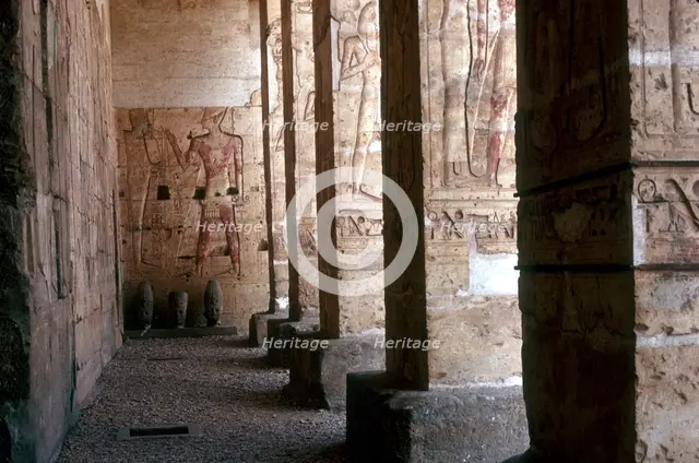 Temple of Sethos I, Abydos, Egypt, 19th Dynasty, 1304 BC. Artist: Unknown