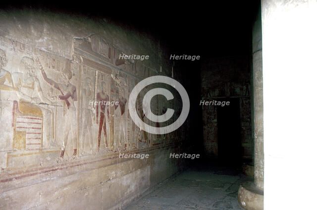 Temple of Sethos I (Seti I), Abydos, Egypt, 19th Dynasty, c1280 BC. Artist: Unknown