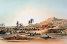 Temple of Seti I at Qurnah Egypt, 19th century. Artist: E Weidenbach