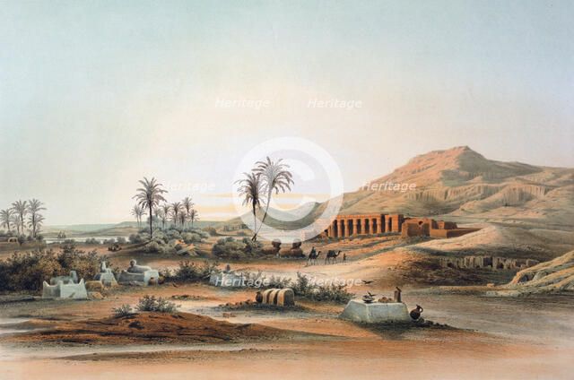 'Temple of Seti I at Qurnah', Egypt, 19th century. Artist: E Weidenbach