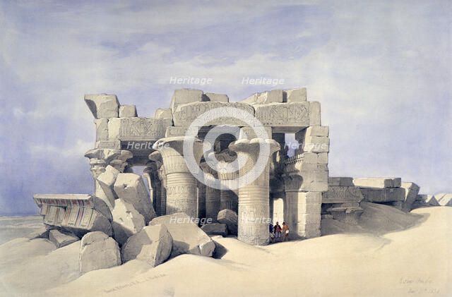 'Temple of Sobek and Haroeris at Kom Ombo', 19th century. Artist: David Roberts