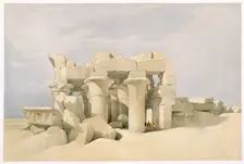 Temple of Sobek and Horuss at Kom Ombo, Egypt, 19th century. Creator: David Roberts