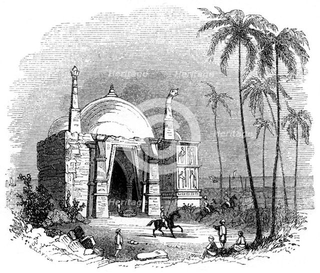 Temple of Somnath, Gujarat, India, 1847. Artist: Robinson