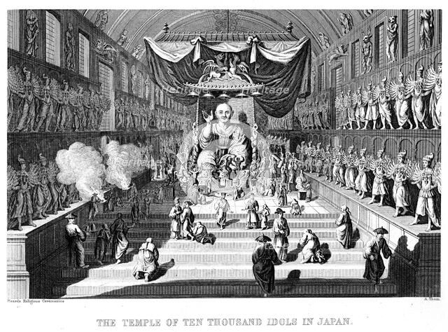 Temple of Ten Thousand Idols, Japan, 1880. Artist: Unknown