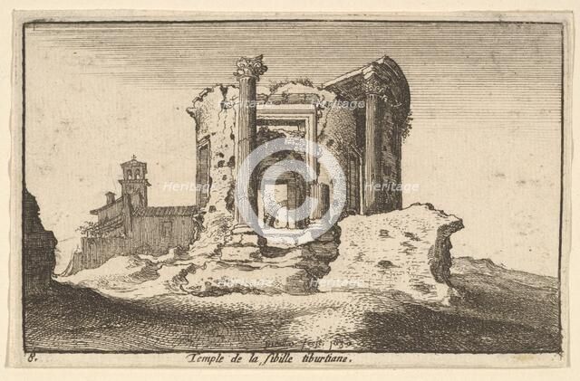 Temple of the Tiburtine Sybil, 1650. Creator: Wenceslaus Hollar.