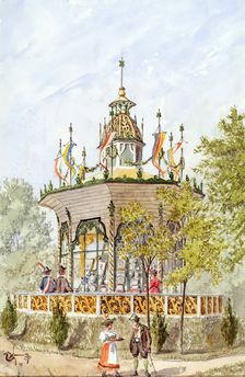 Temple of the Vienna Schützenfest of 1898, 1898. Creator: Gustav Korompay
