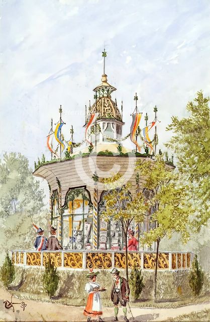 Temple of the Vienna Schützenfest of 1898, 1898. Creator: Gustav Korompay.