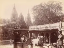 Temple of the Golden Cow, Benares, 1860s-70s. Creator: Unknown