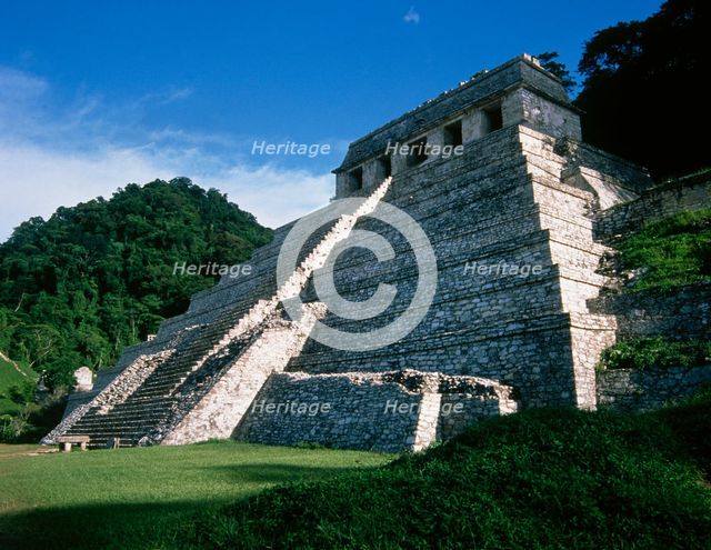 Temple of the Inscriptions, Palenque, Mexico, Mayan, 7th-8th centuries, 1998.  Creator: Unknown.