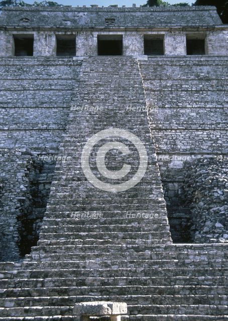 Temple of the Inscriptions, Palenque, Mexico, Mayan, 7th-8th centuries, 1998.  Creator: Unknown.