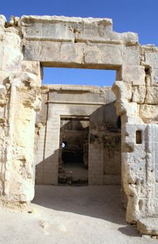 Temple of the Oracle, Siwa, Egypt. Creator: Vivienne Sharp