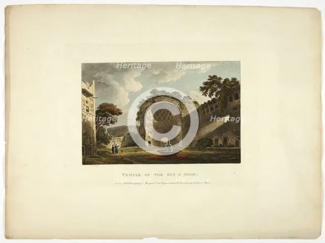 Temple of the Sun & Moon, plate two from Ruins of Rome, published March 1, 1796. Creator: Matthew Dubourg.