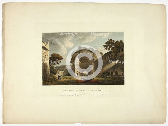 Temple of the Sun & Moon, plate two from Ruins of Rome, published March 1, 1796. Creator: Matthew Dubourg.