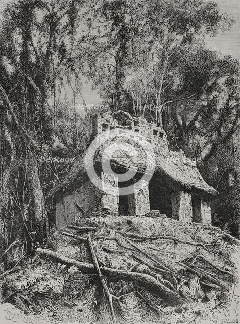 Temple of the Sun, Palenque, State of Chiapas, Mexico, 1892.  Creator: Unknown.