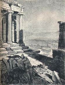 Temple of Theseus from the Acropolis c1913. Artist: Joseph Pennell