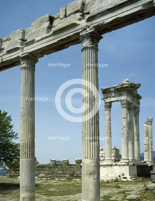 Temple of Trajan, Pergamon, Turkey, 1999.  Creator: LTL.