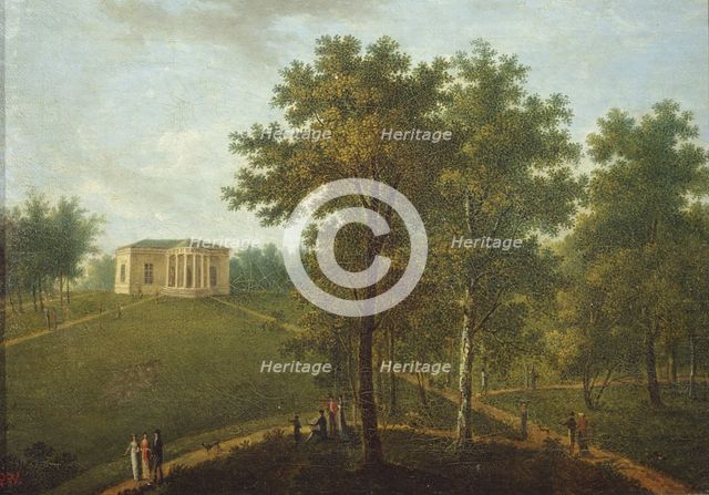 Temple of Truth. View in the Park of Kurakin Estate Nadezhdino, End 1790s. Artist: Prichetnikov, Vasily Petrovich (1767-1809)