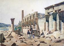 Temple of Venus Athor, Philae 19th century. Artist: FH Naudin