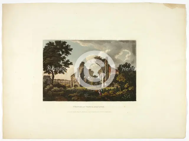 Temple of Venus and Cupid, plate twelve from the Ruins of Rome, published March 23, 1798. Creator: Matthew Dubourg.