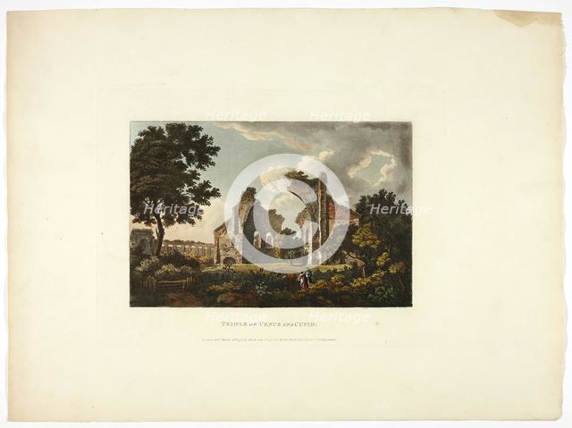 Temple of Venus and Cupid, plate twelve from the Ruins of Rome, published March 23, 1798. Creator: Matthew Dubourg.