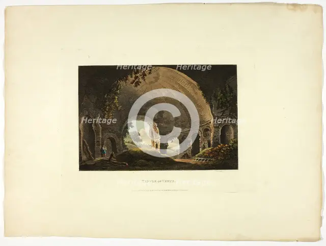 Temple of Venus, plate thirty-eight from the Ruins of Rome, published February 1, 1798. Creator: Matthew Dubourg.