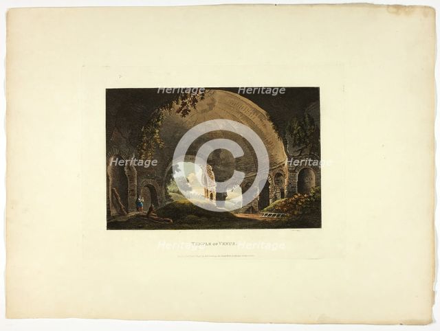 Temple of Venus, plate thirty-eight from the Ruins of Rome, published February 1, 1798. Creator: Matthew Dubourg.