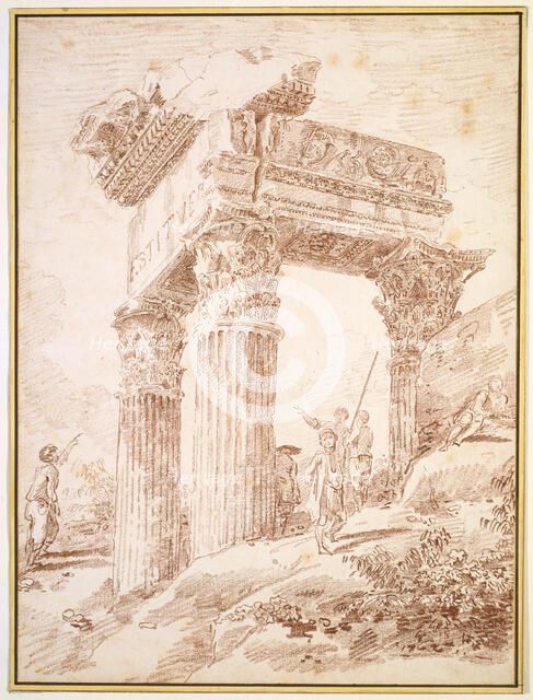Temple of Vespasian, 1762. Creator: Hubert Robert.