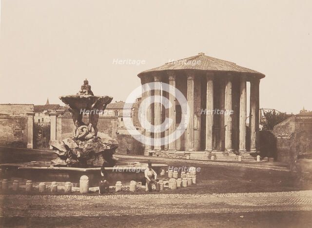 Temple of Vesta, 1850s. Creator: Pietro Dovizielli.