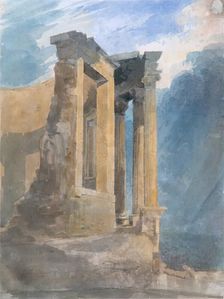 Temple of Vesta at Tivoli, 1824. Creator: James William Giles