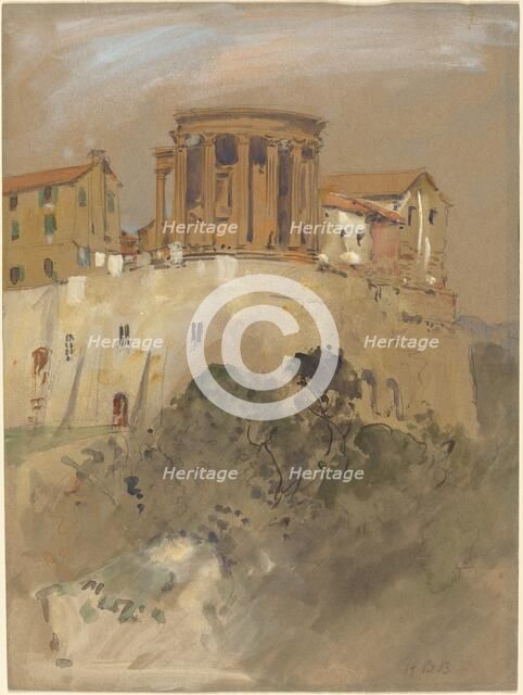 Temple of Vesta at Tivoli. Creator: Hercules Brabazon Brabazon.